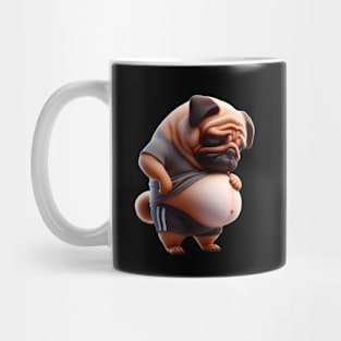 Funny Fat Pug Chonk Dog Chubby Pug Design Canine Dog Lovers Mug